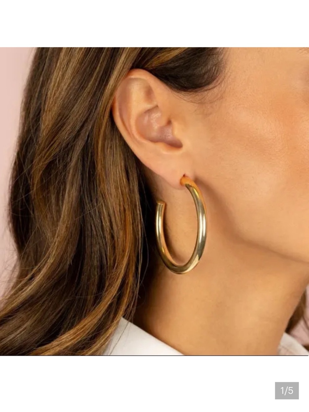 Gold Chunky  Hoop Earrings - Women's Fashion Hoops
